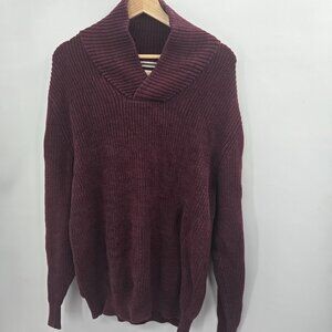 Original Weatherproof Vintage Burgundy 100% Cotton Sweater Size XXL